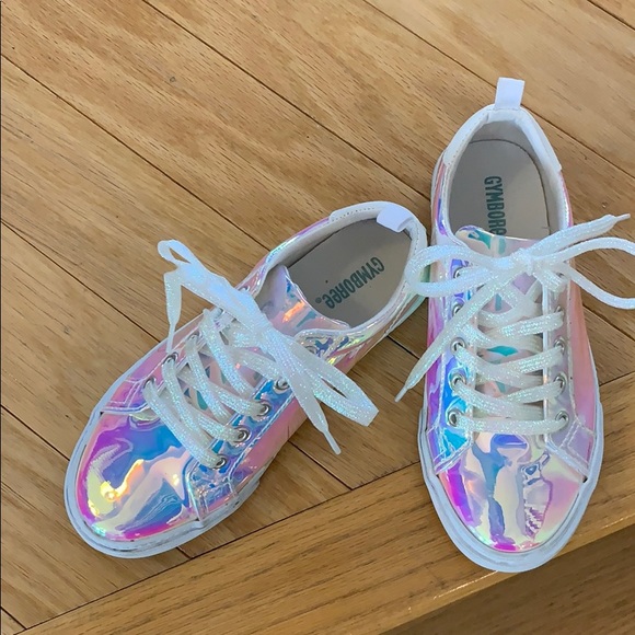 iridescent tennis shoes
